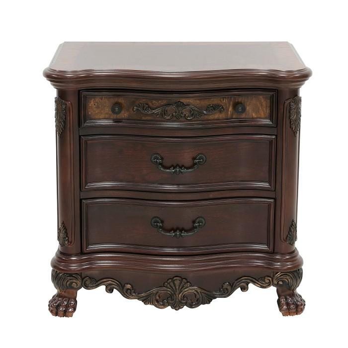 Homelegance Deryn Park 3 Drawer Nightstand in Cherry 2243-4 image