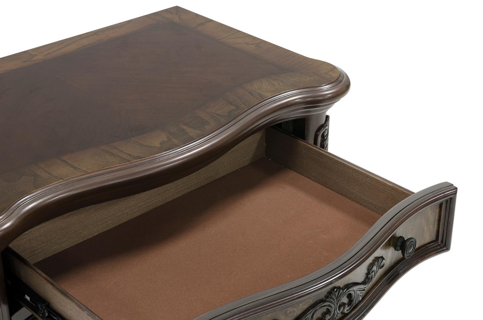Homelegance Deryn Park 3 Drawer Nightstand in Cherry 2243-4