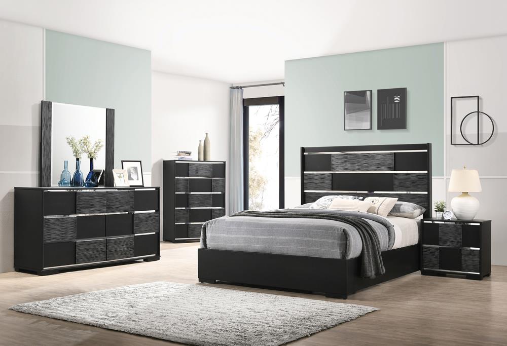 Blacktoft 5-piece Queen Panel Bedroom Set Black image