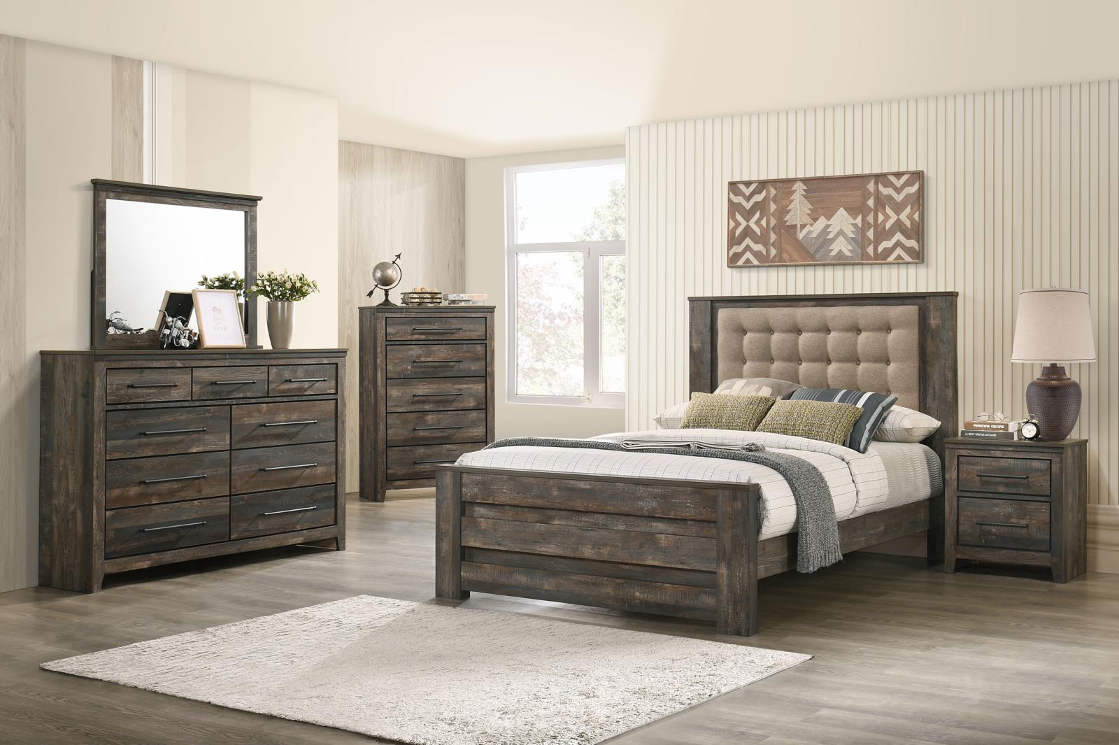 Ridgedale 5-piece Queen Bedroom Set Weathered Dark Brown and Latte image