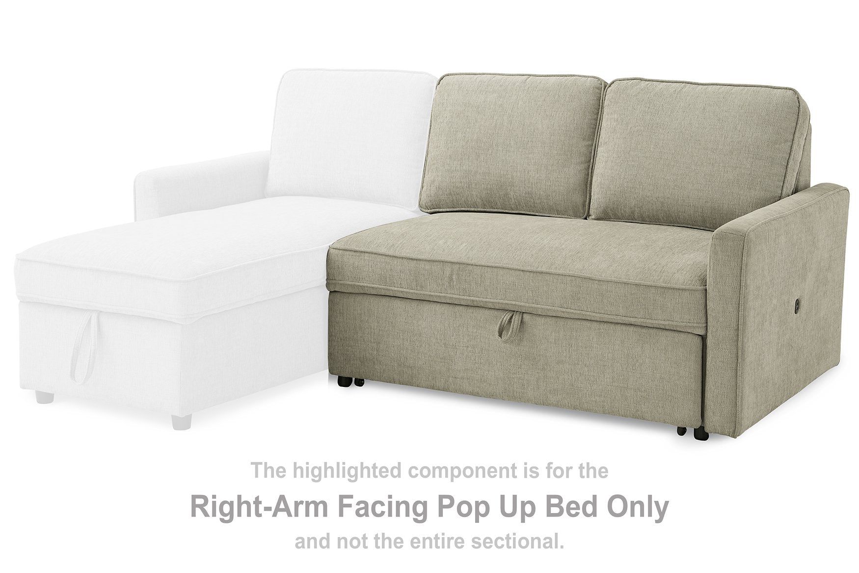 Kerle 2-Piece Sectional with Pop Up Bed