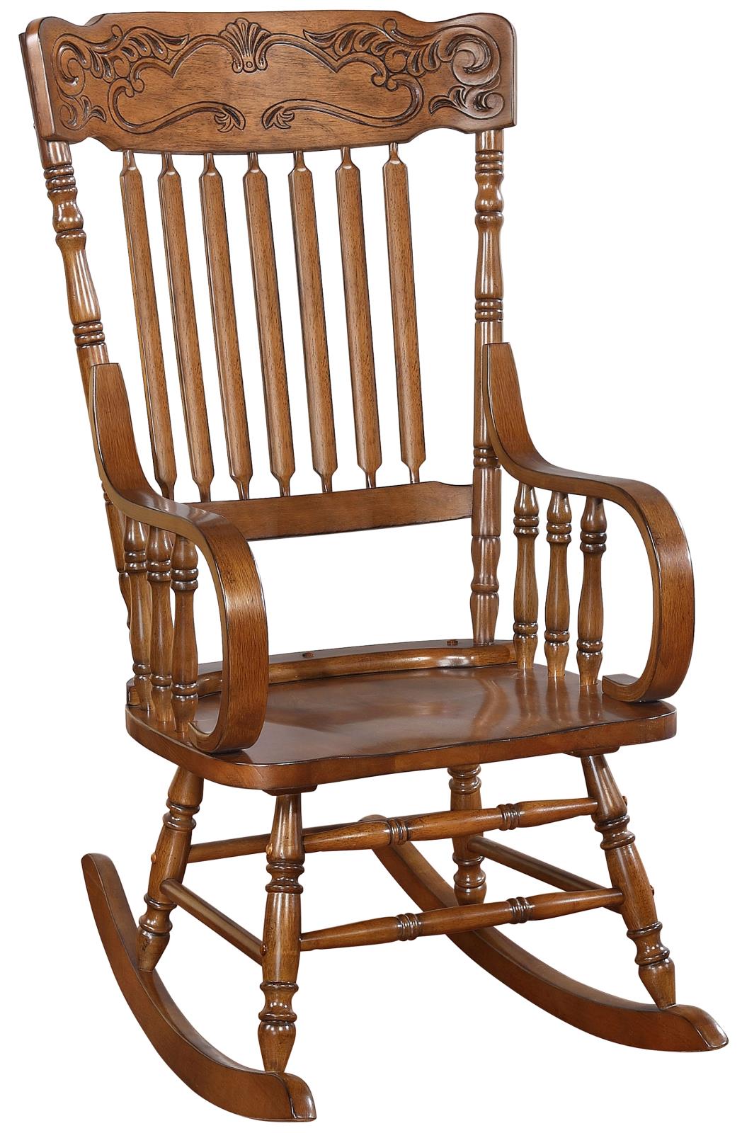 Sara Back Rocking Chair Warm Brown image