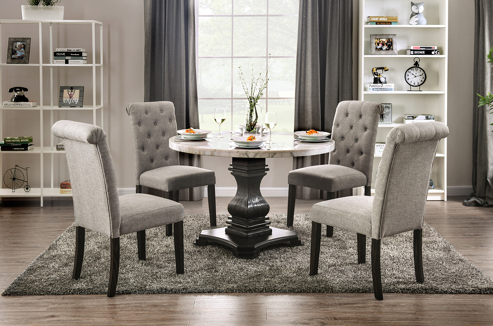 ELFREDO 5 Pc. Round Dining Table Set