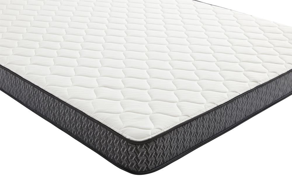 Santa Barbara Twin Mattress White and Charcoal