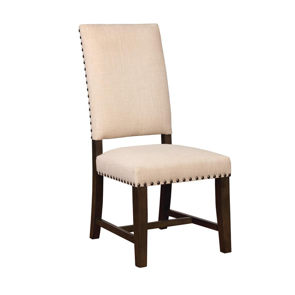 Twain Upholstered Side Chairs Beige (Set of 2)