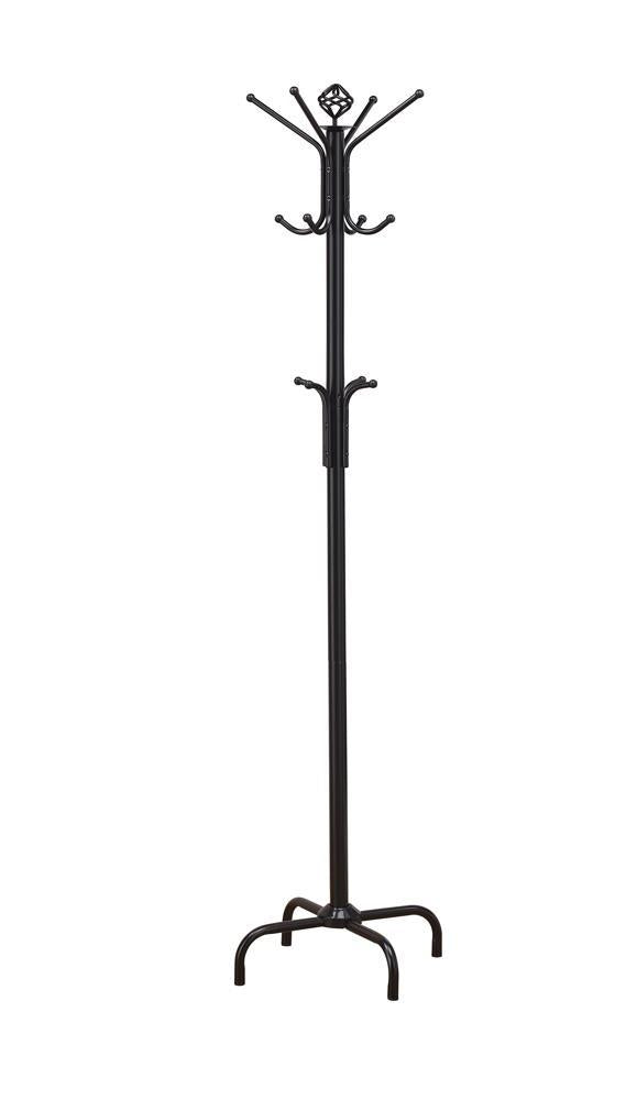 Collier 12-hook Coat Rack Black