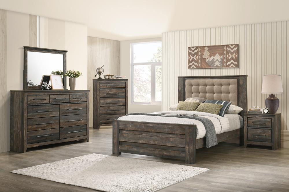 Ridgedale 5-drawer Chest Weathered Dark Brown