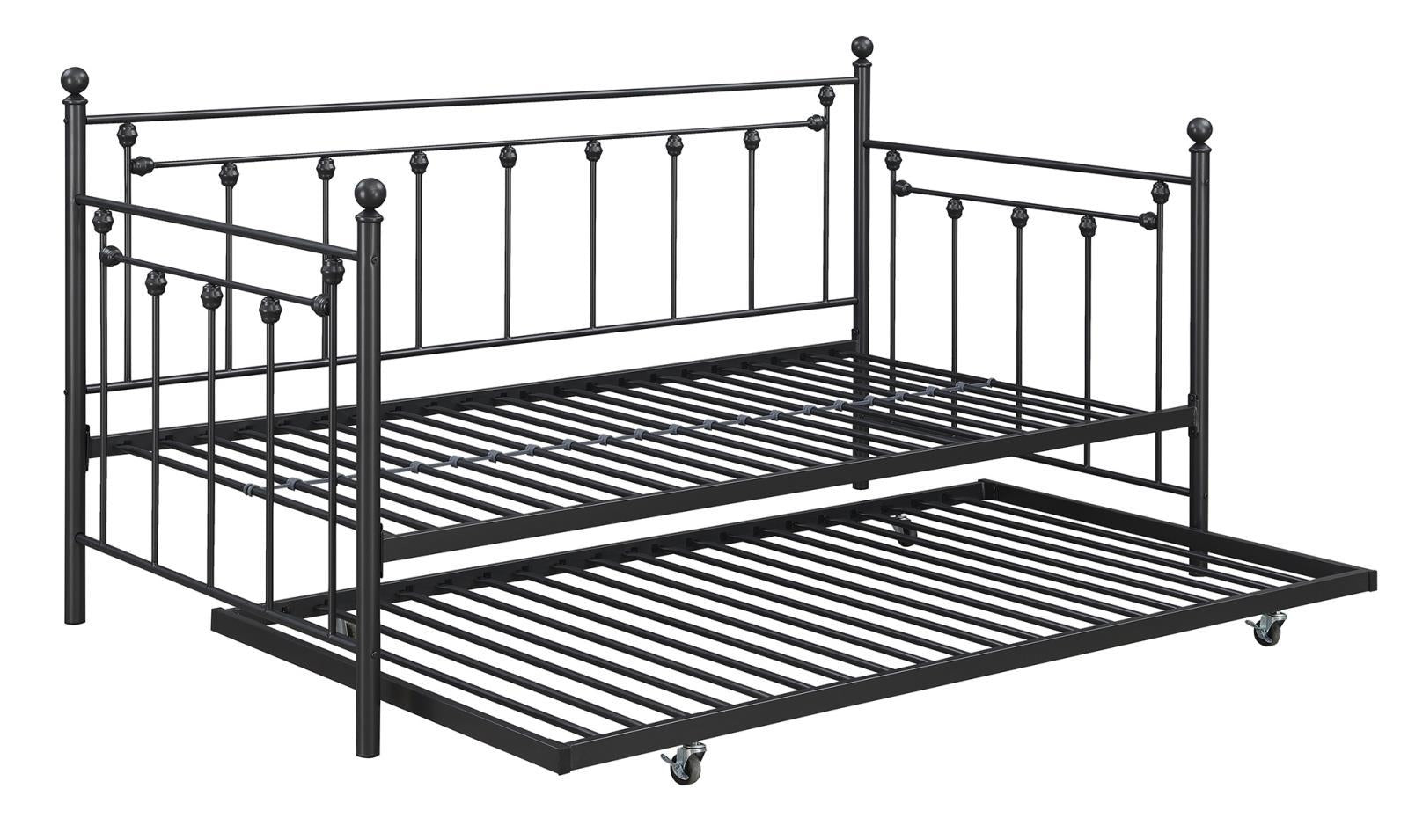 Nocus Spindle Metal Twin Daybed with Trundle