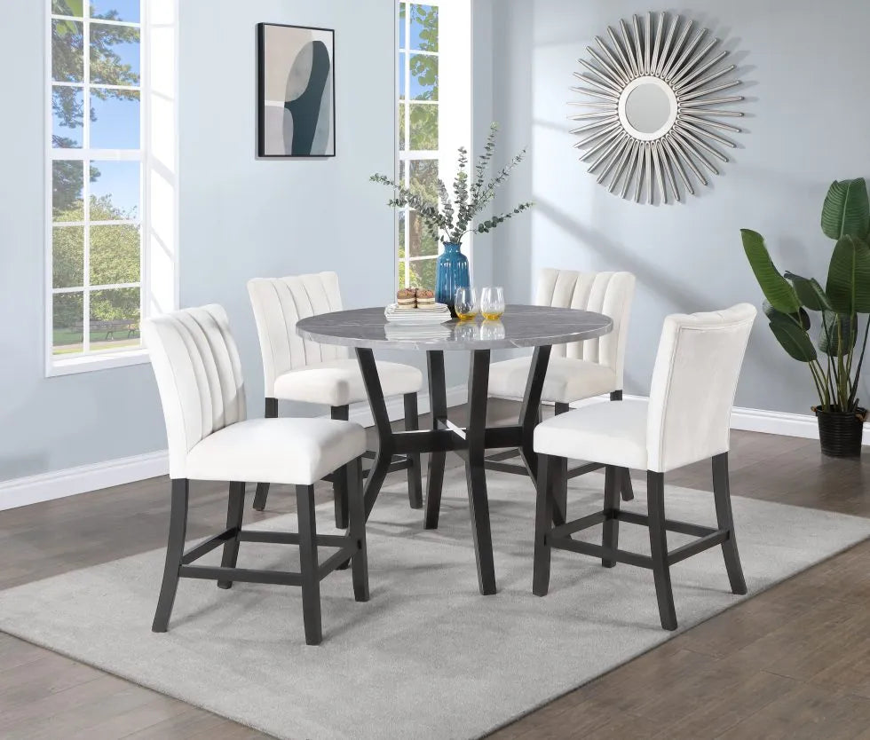 D146 Cream - Table & 4 Chairs