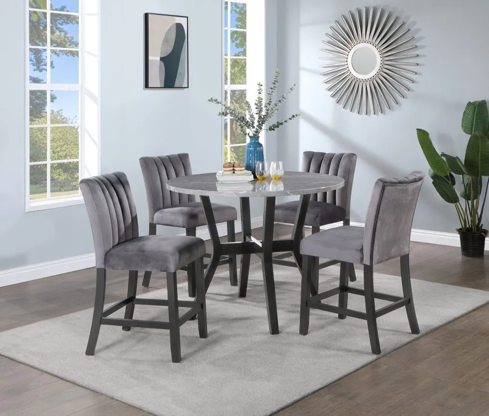 D146 Gray Table & 4 Chairs