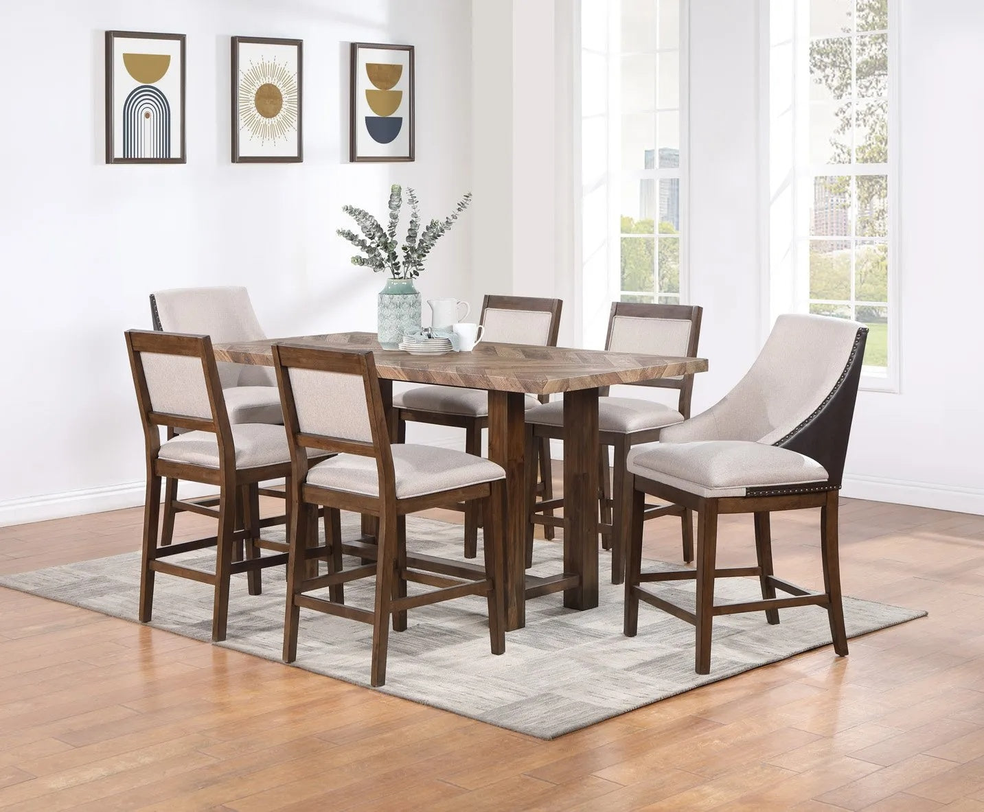 D192 Table/4 Side Chairs/2 Arm Chairs