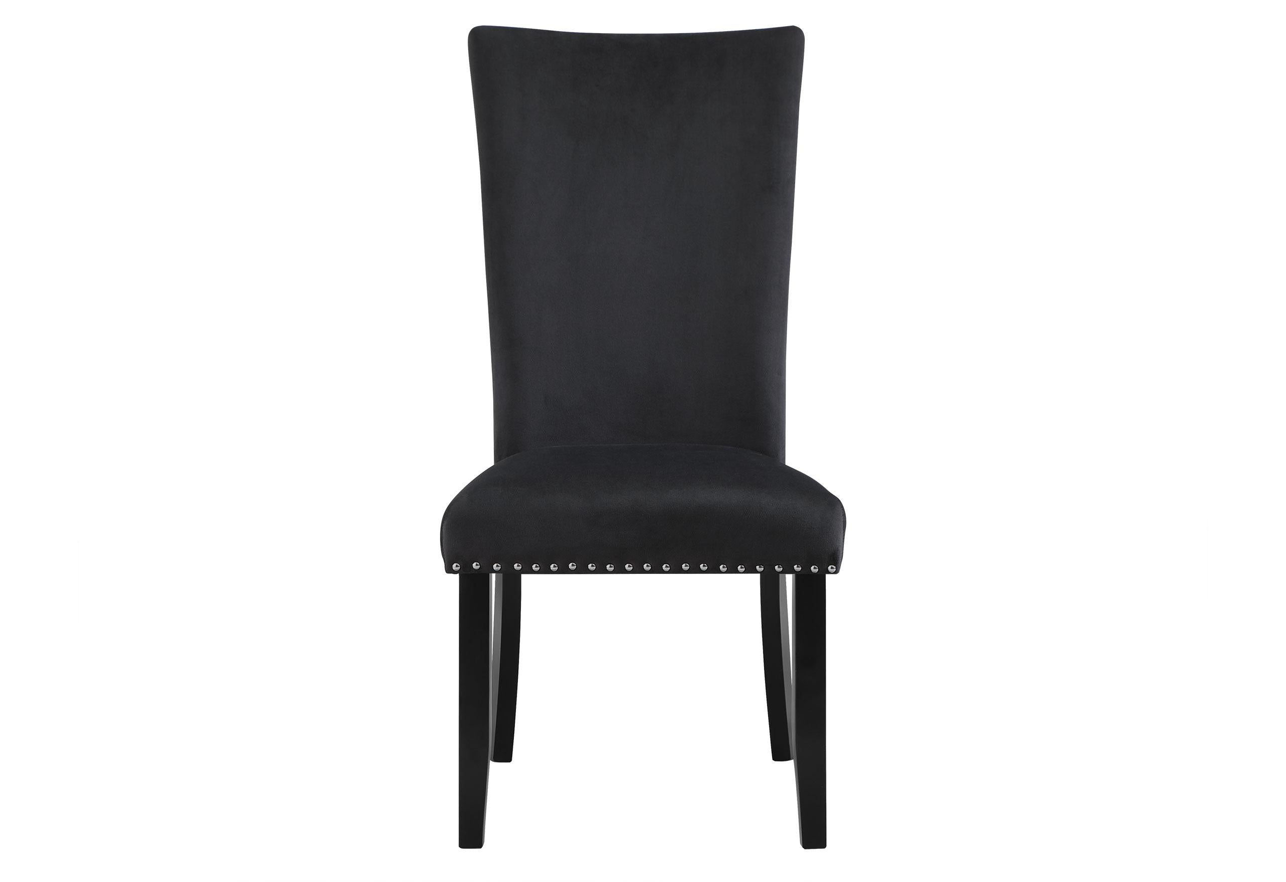 D03 BLACK VELVET DINING CHAIR image