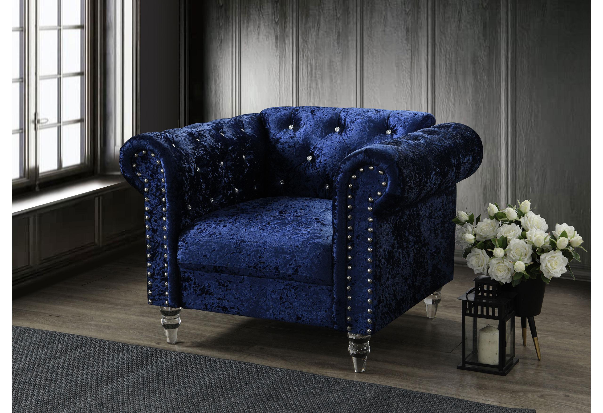 U9550 BLUE VELVET CHAIR image