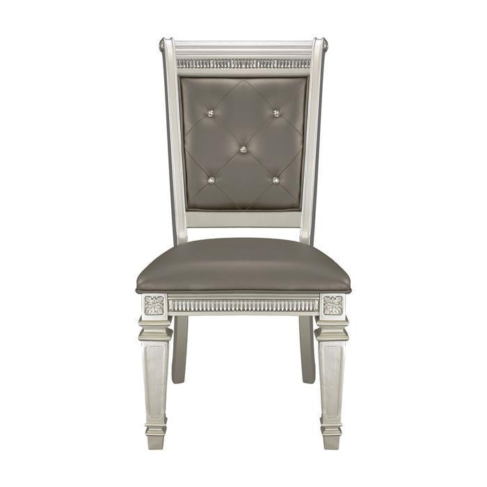 Homelegance Bevelle Side Chair in Silver (Set of 2) image