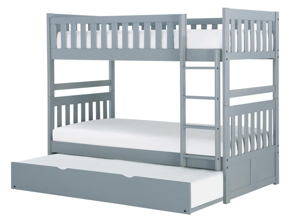 Homelegance Orion Twin/Twin Bunk Bed with Trundle in Gray B2063-1*R