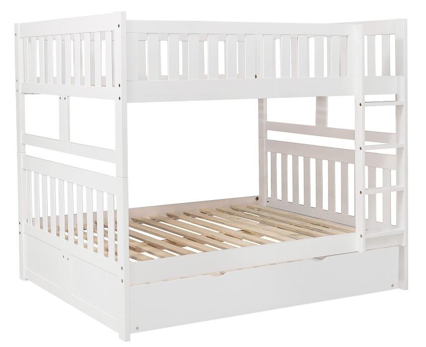 Homelegance Galen Full/Full Bunk Bed w/ Storage Boxes in White B2053FFW-1*T