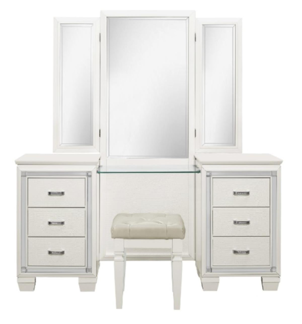 Homelegance Allura Vanity Stool in White 1916W-14