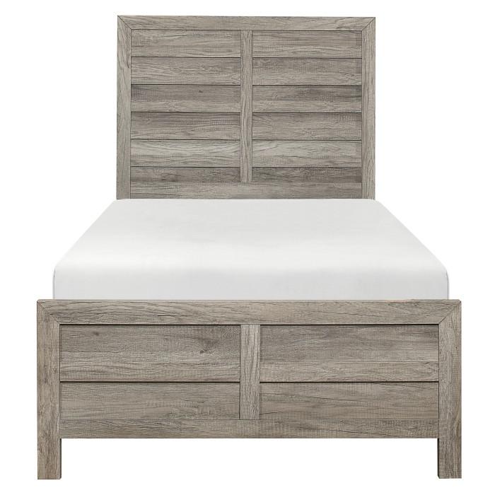 Homelegance Furniture Mandan Twin Panel Bed in Weathered Gray 1910GYT-1* image