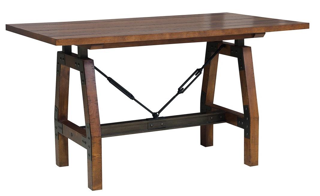 Homelegance Holverson Counter Height Table in Rustic Brown 1715-36