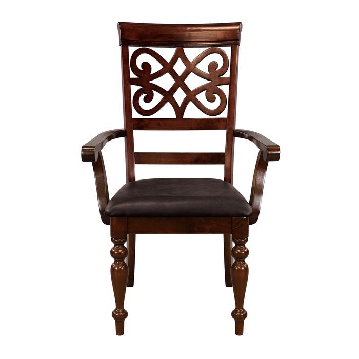 Homelegance Creswell Arm Chair in Dark Cherry (Set of 2) image