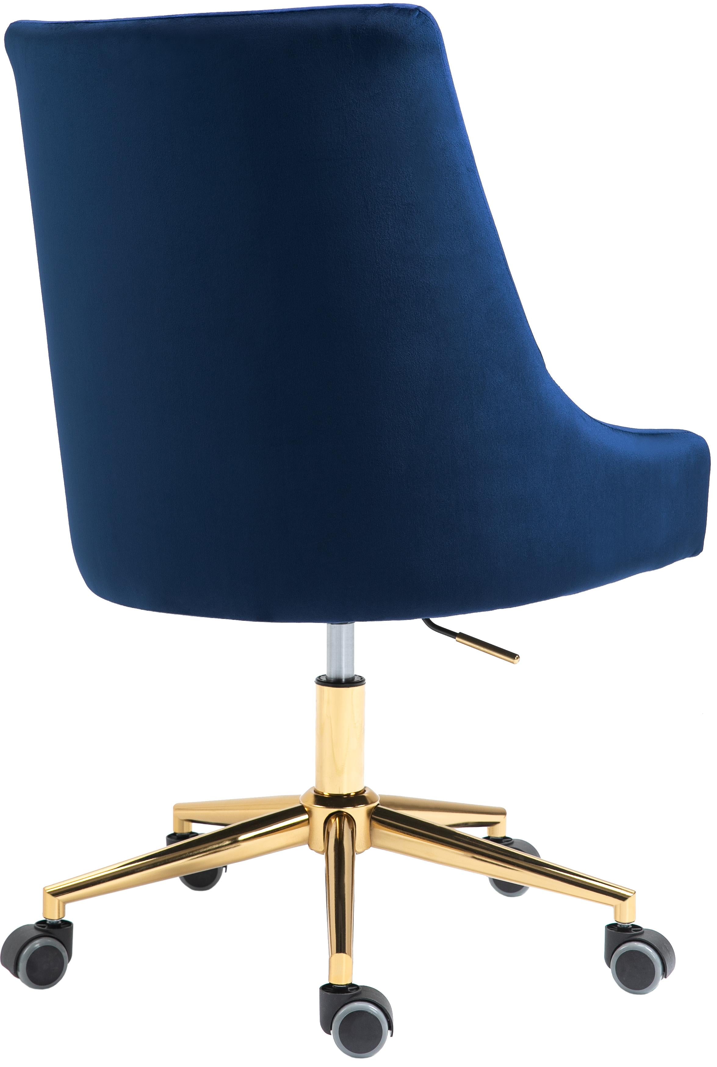 Karina Navy Velvet Office Chair