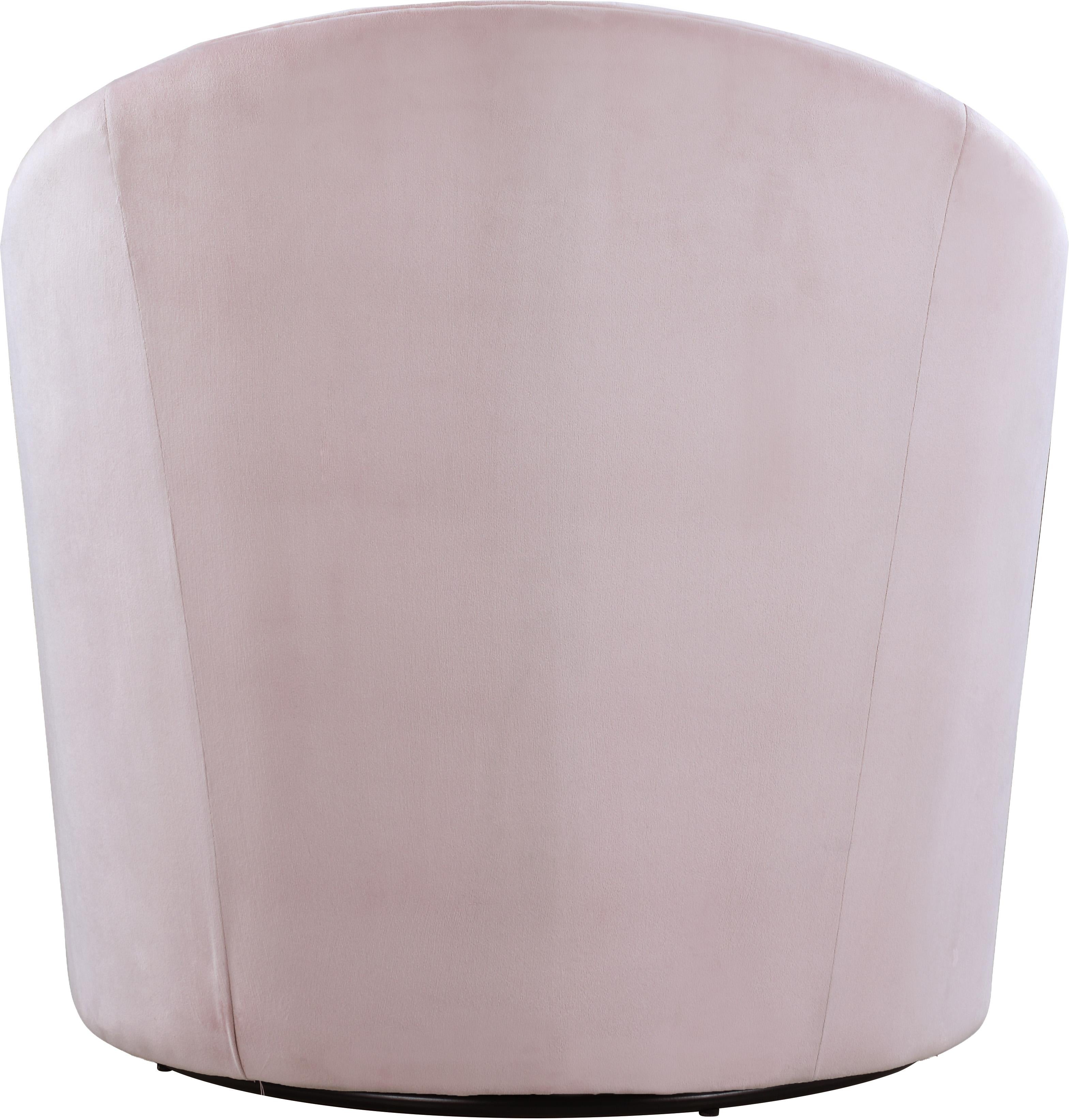 Alessio Pink Velvet Accent Chair