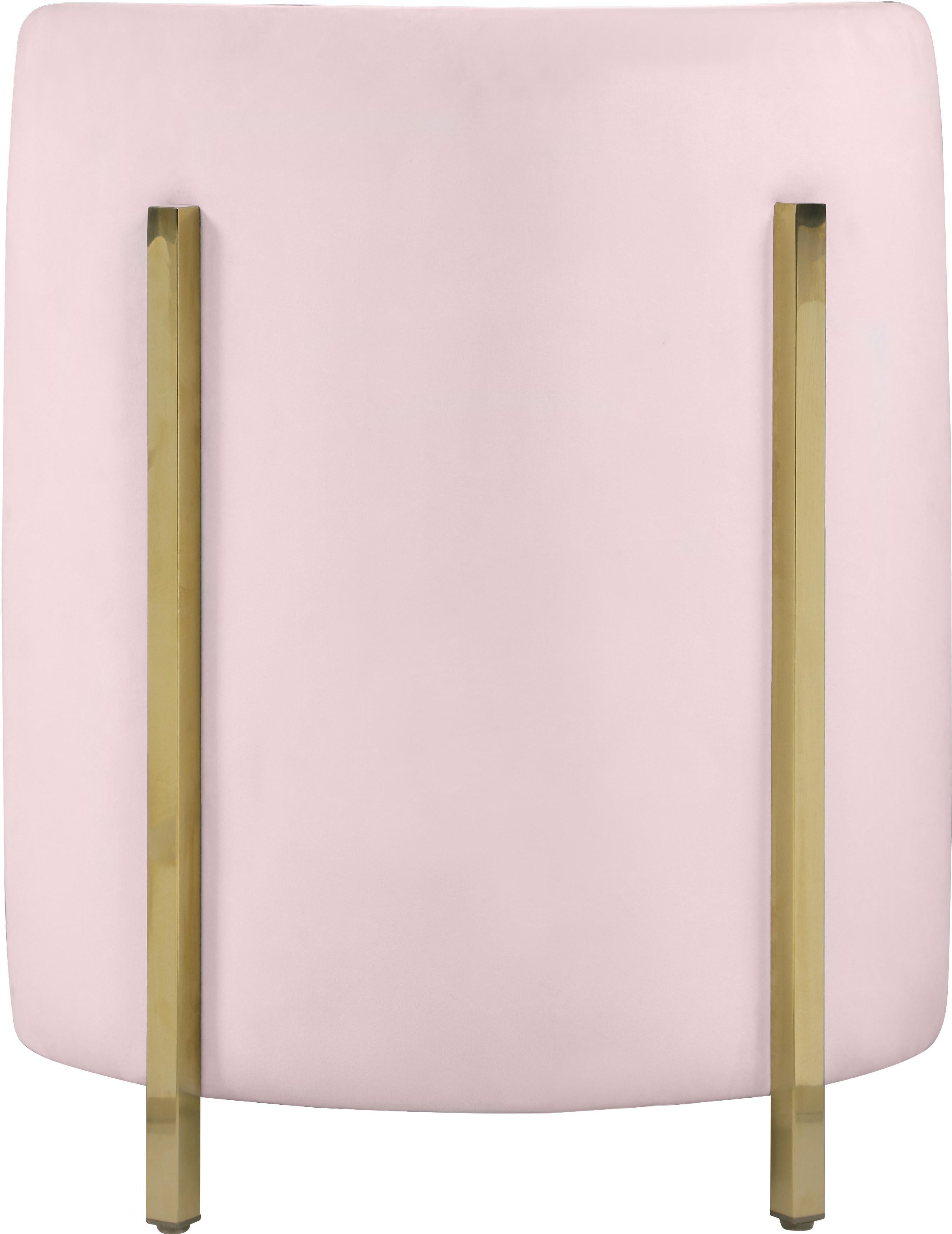 Rotunda Pink Velvet Accent Chair