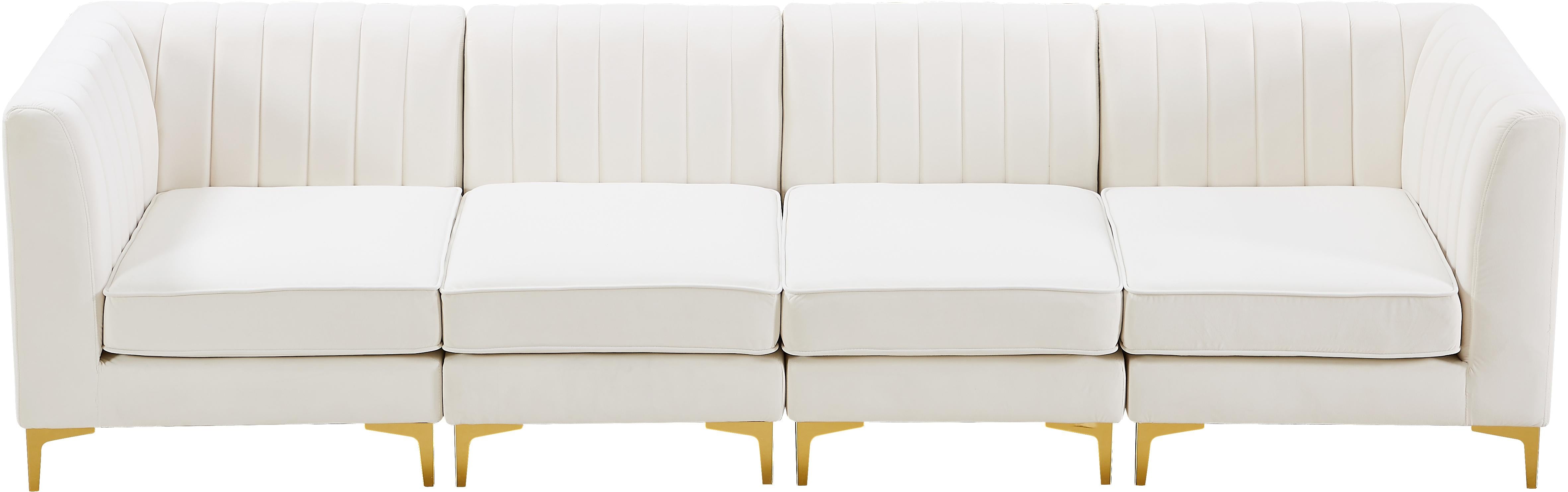 Alina Cream Velvet Modular Sofa