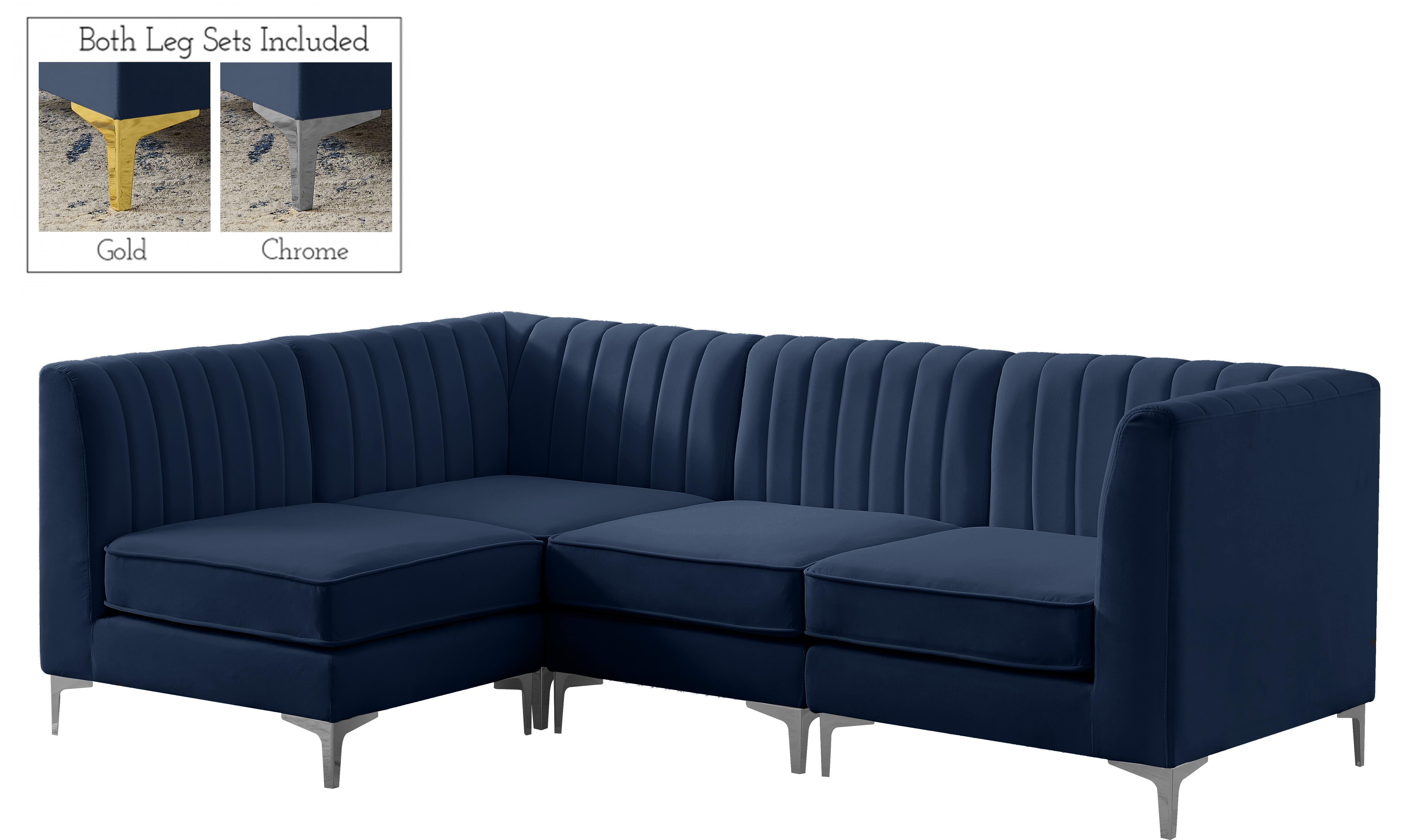 Alina Navy Velvet Modular Sectional