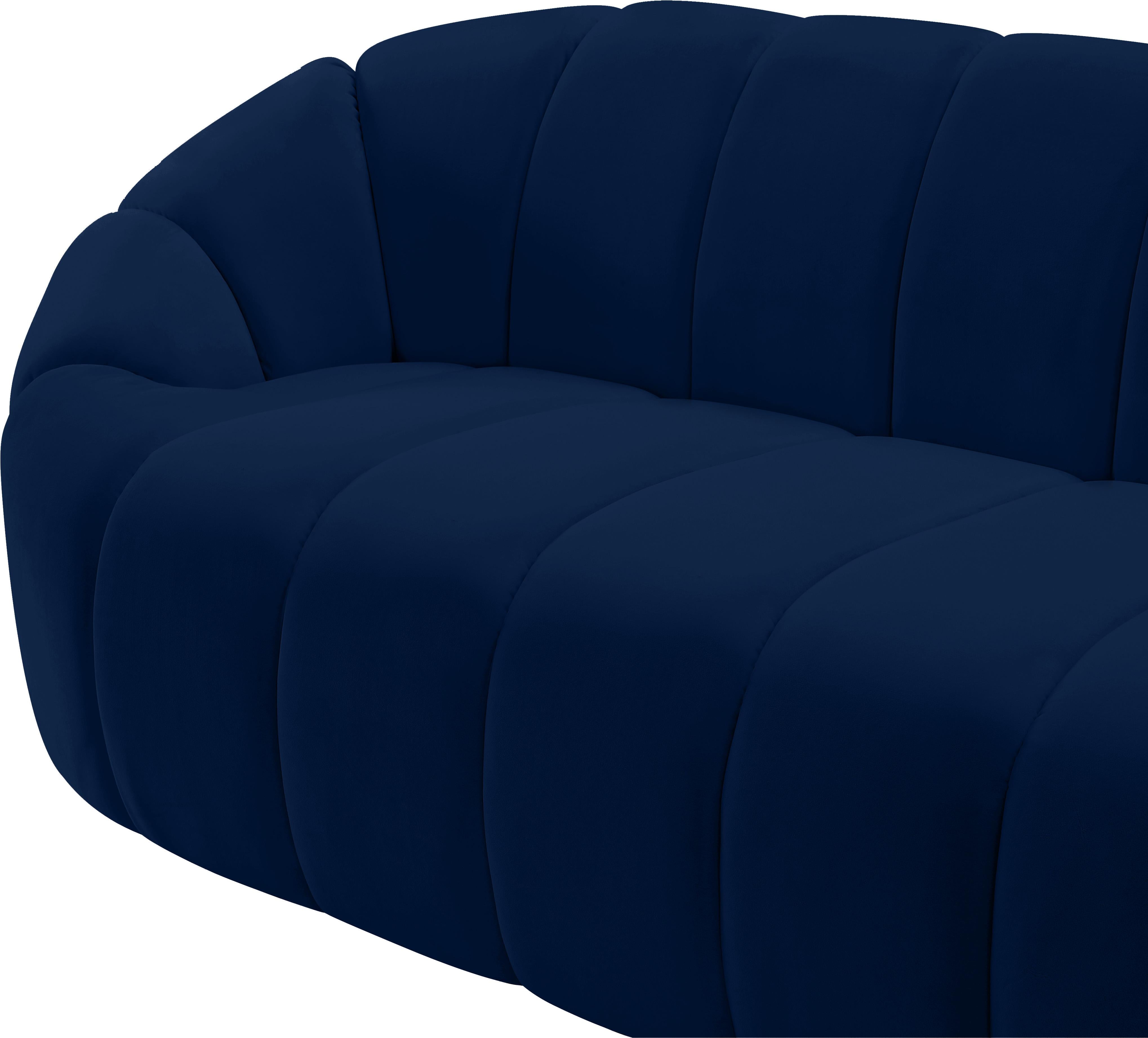 Elijah Navy Velvet Sofa