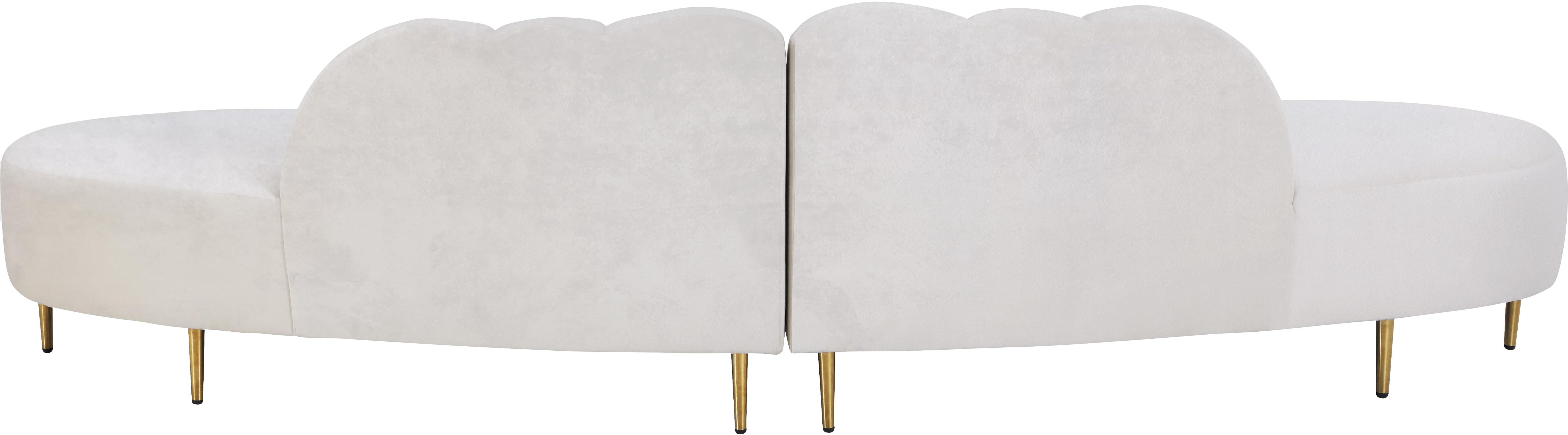 Divine Cream Velvet 2pc. Sectional