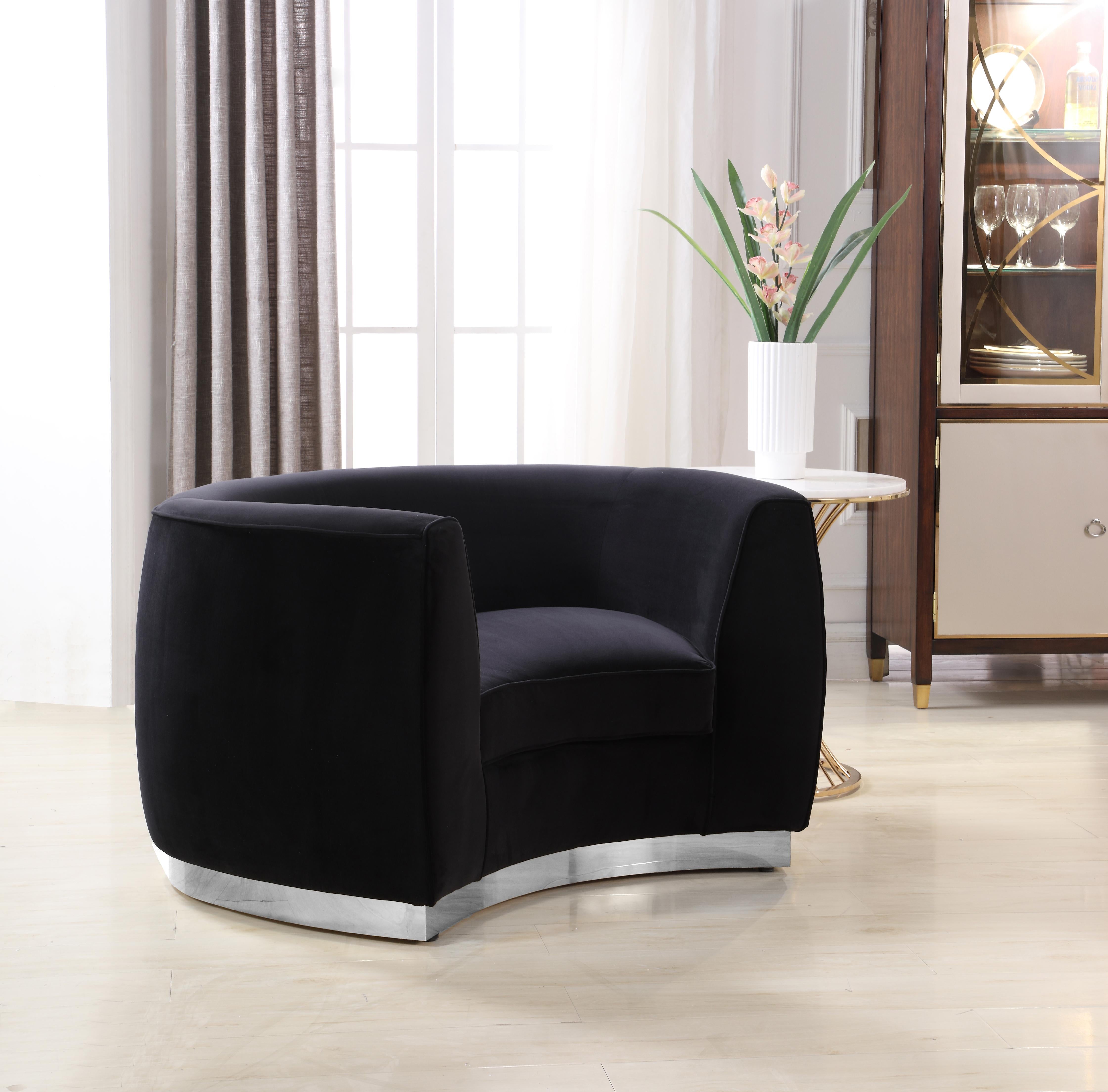 Julian Black Velvet Chair