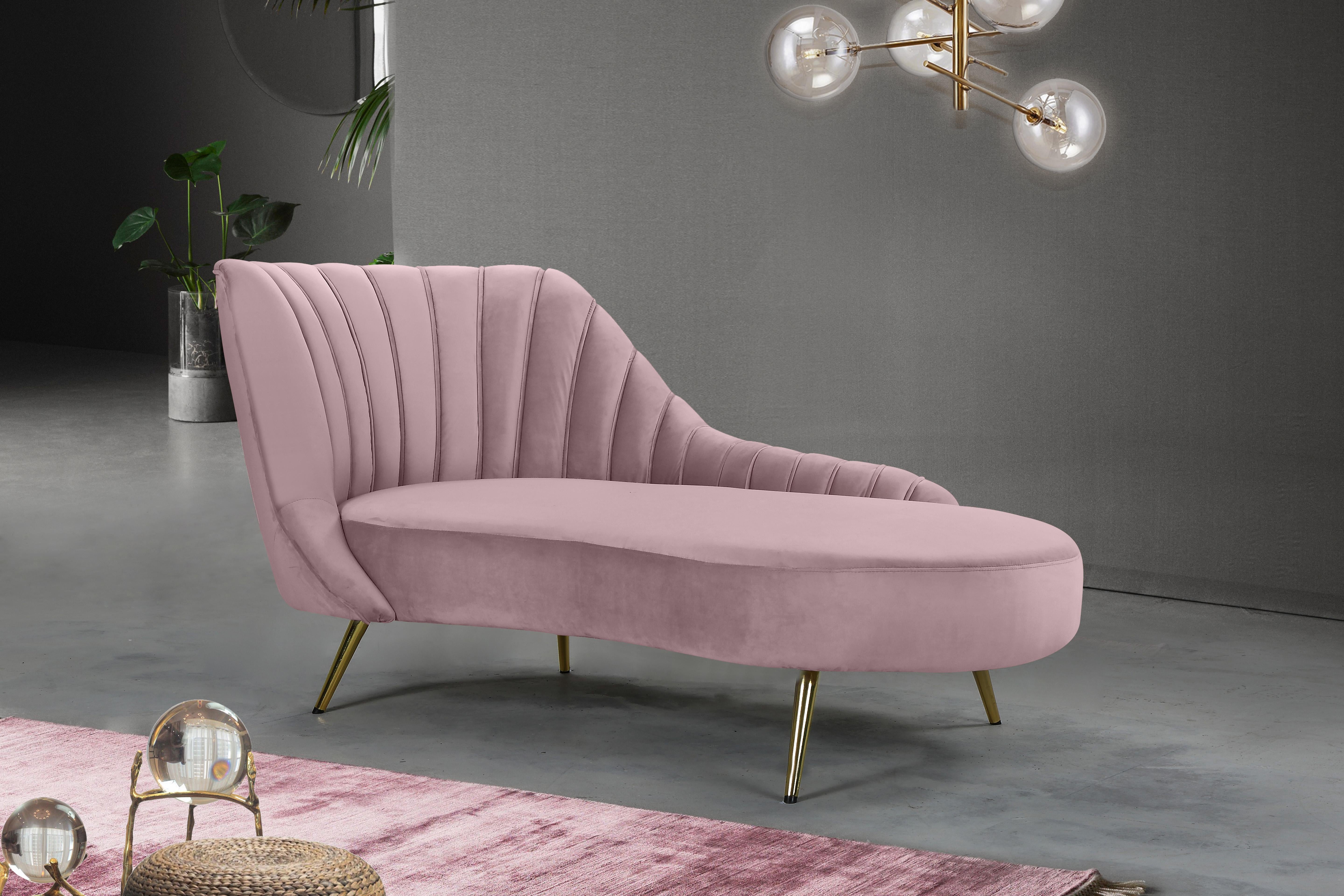 Margo Pink Velvet Chaise