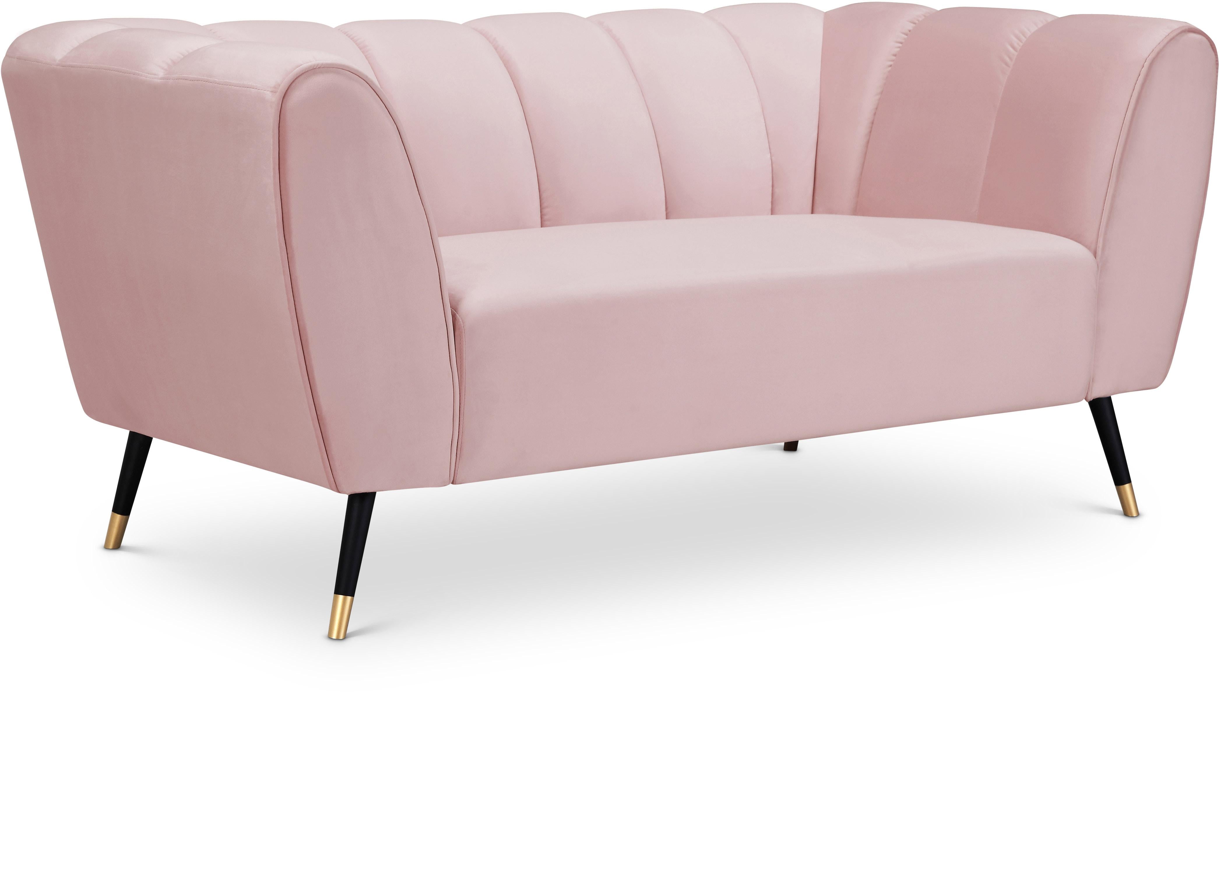 Beaumont Pink Velvet Loveseat image