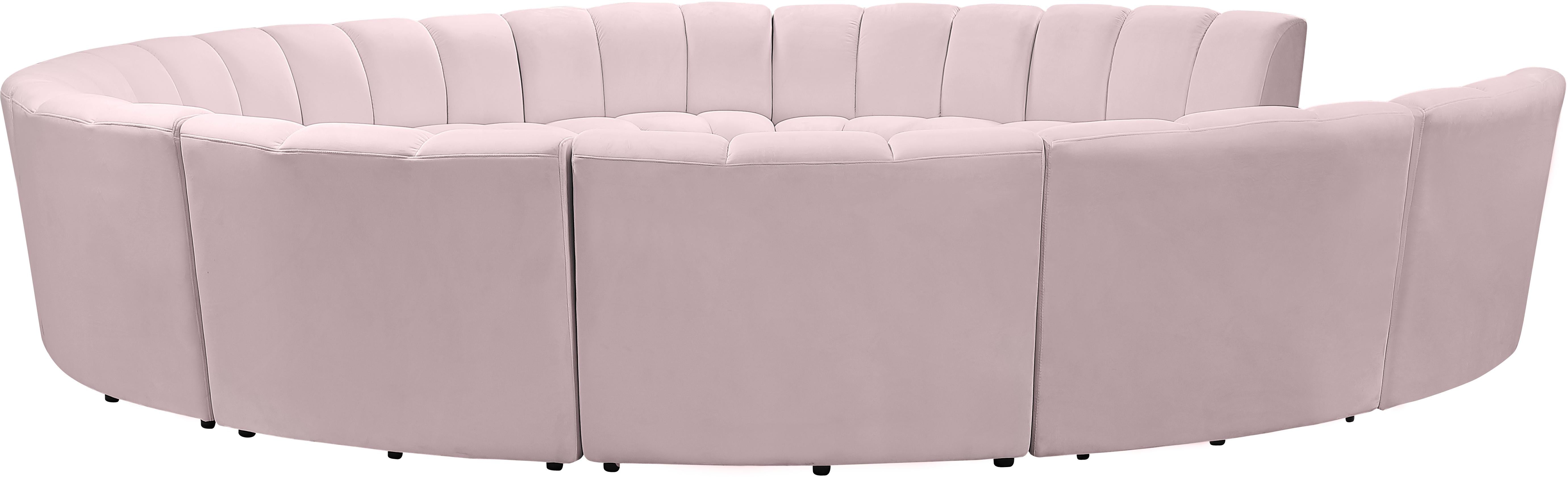 Infinity Pink Velvet 11pc. Modular Sectional