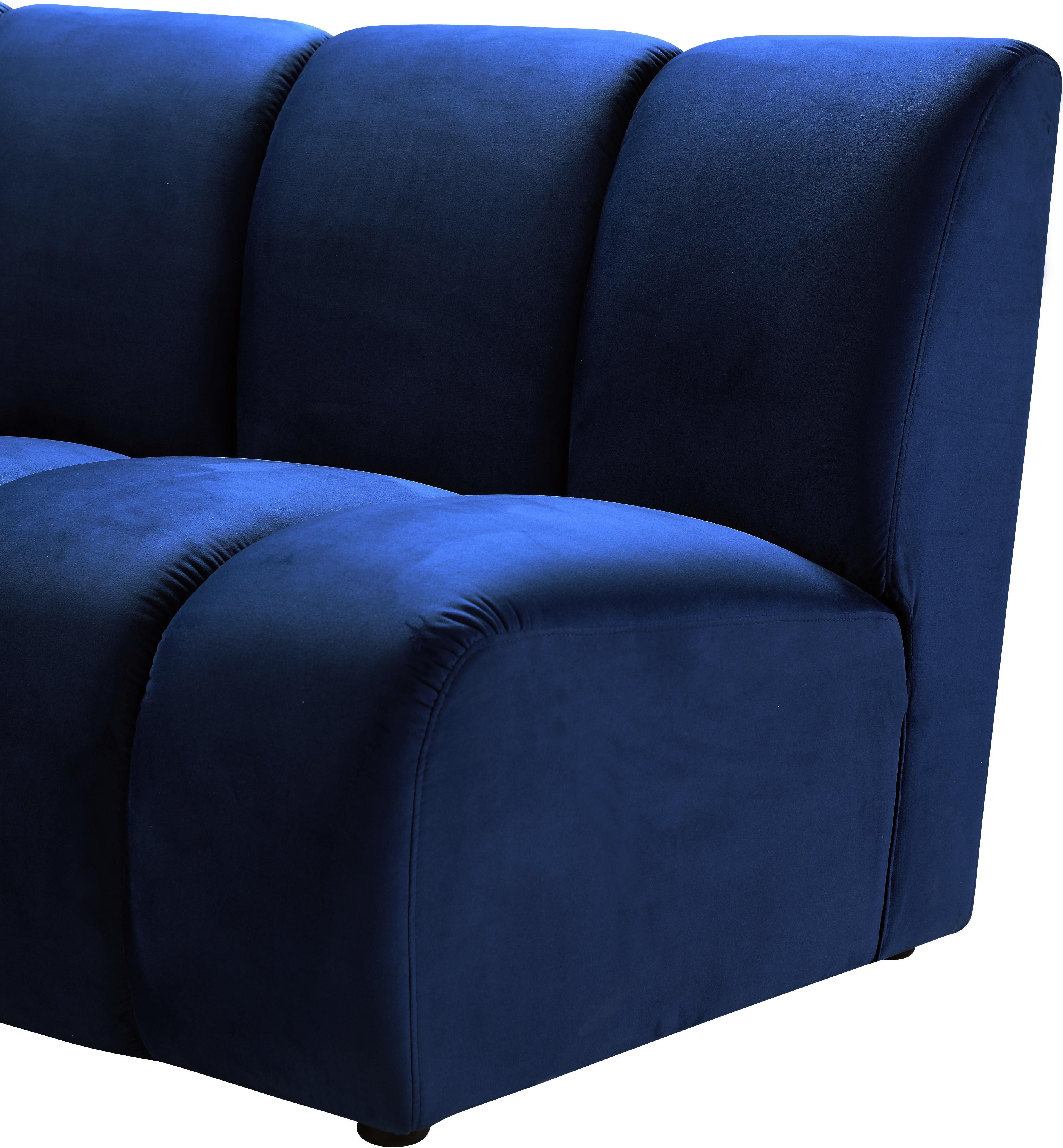 Infinity Navy Velvet 11pc. Modular Sectional