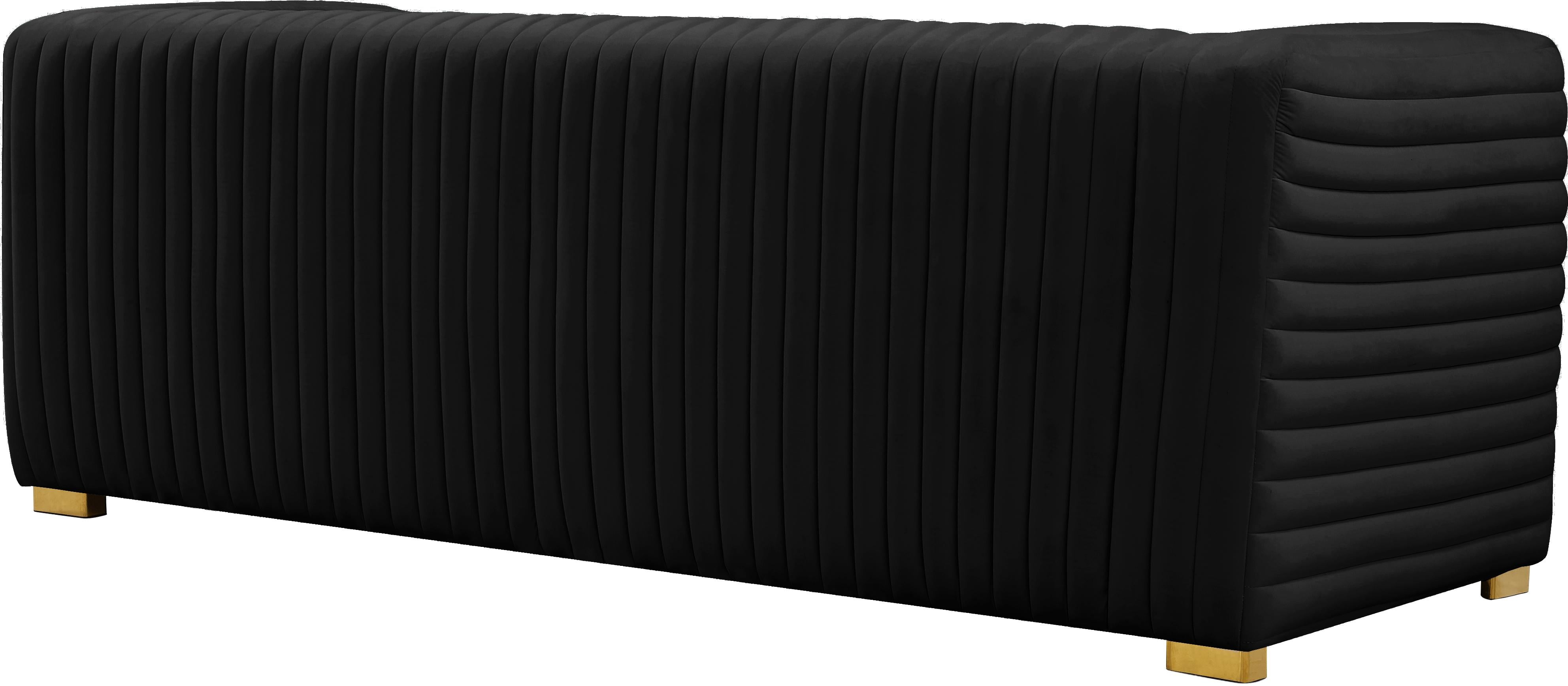 Ravish Black Velvet Sofa