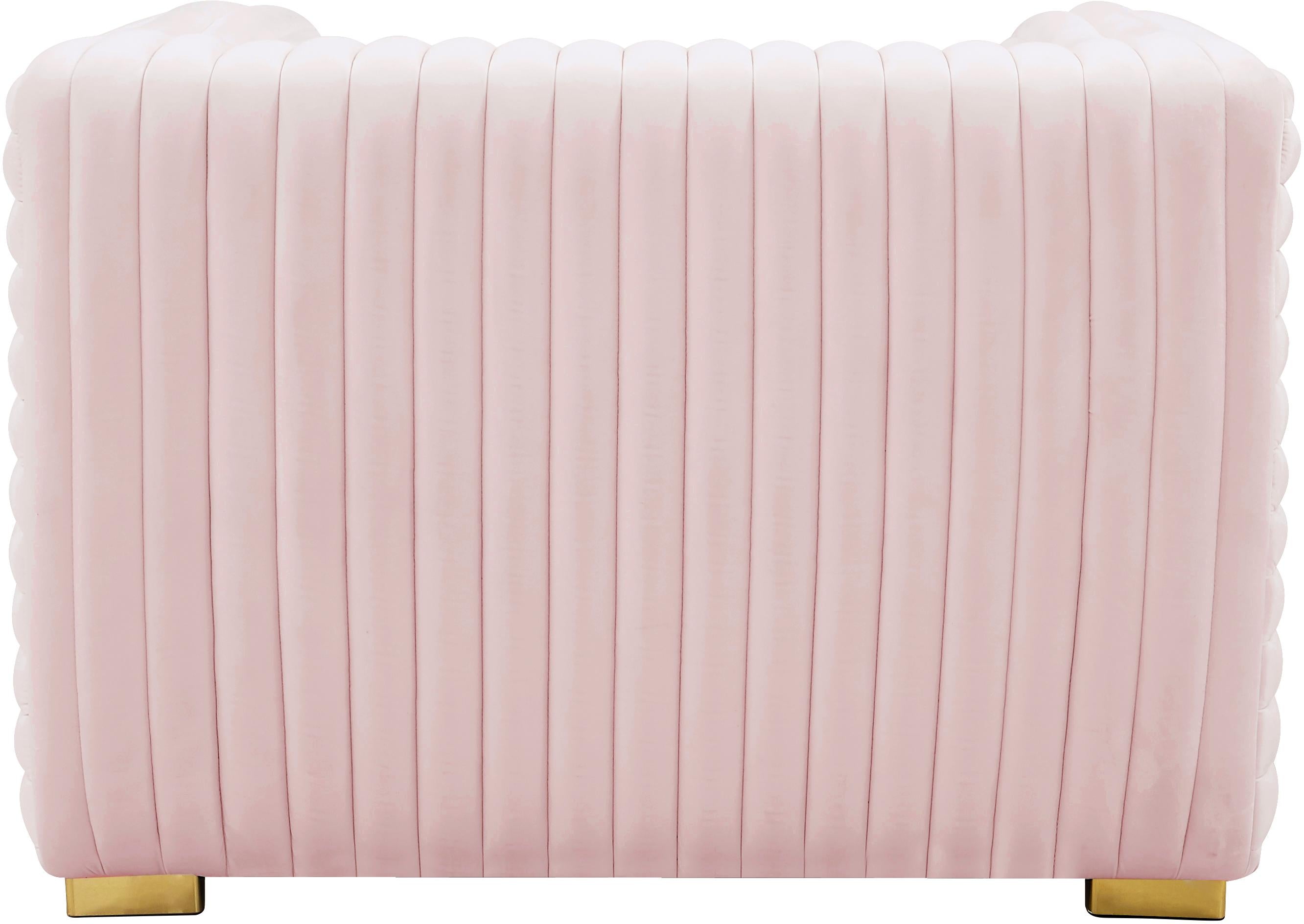 Ravish Pink Velvet Chair