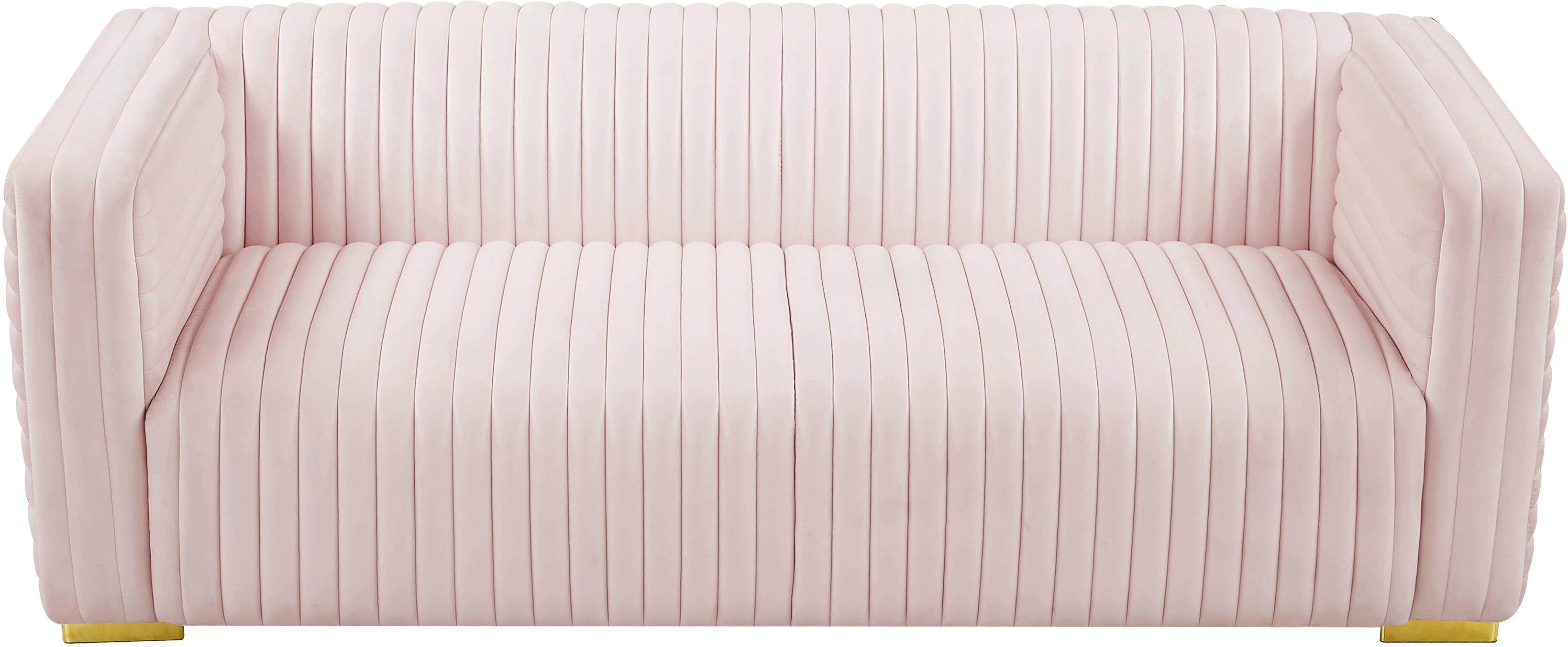 Ravish Pink Velvet Sofa