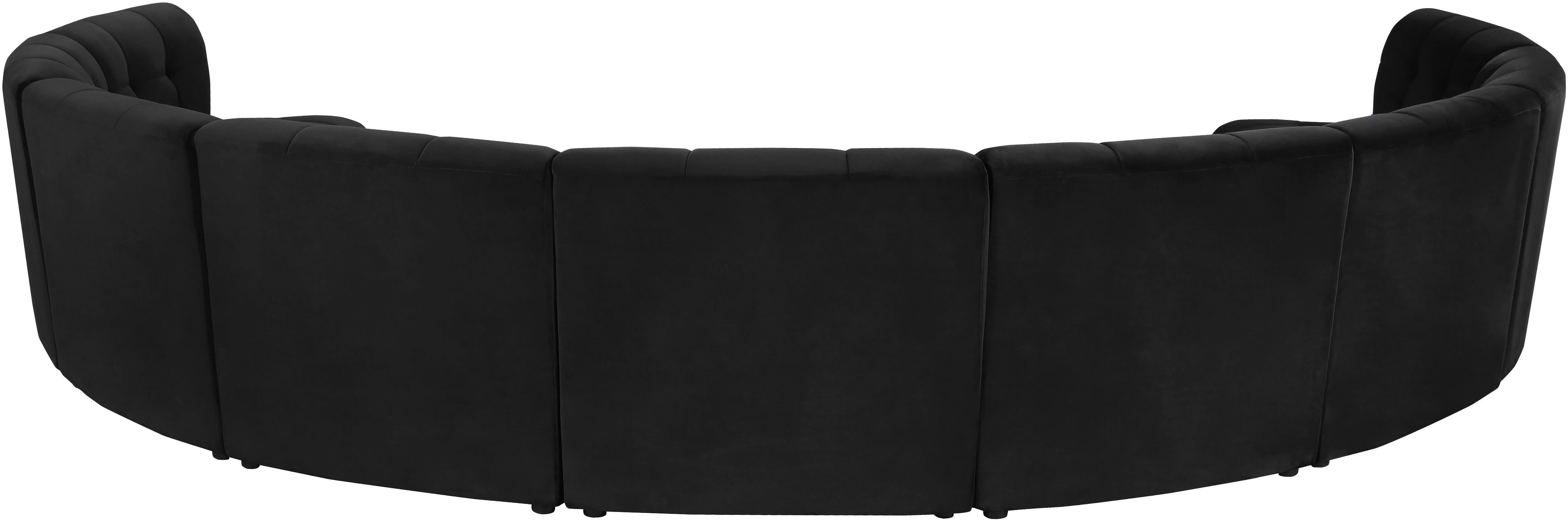 Limitless Black Velvet 9pc. Modular Sectional