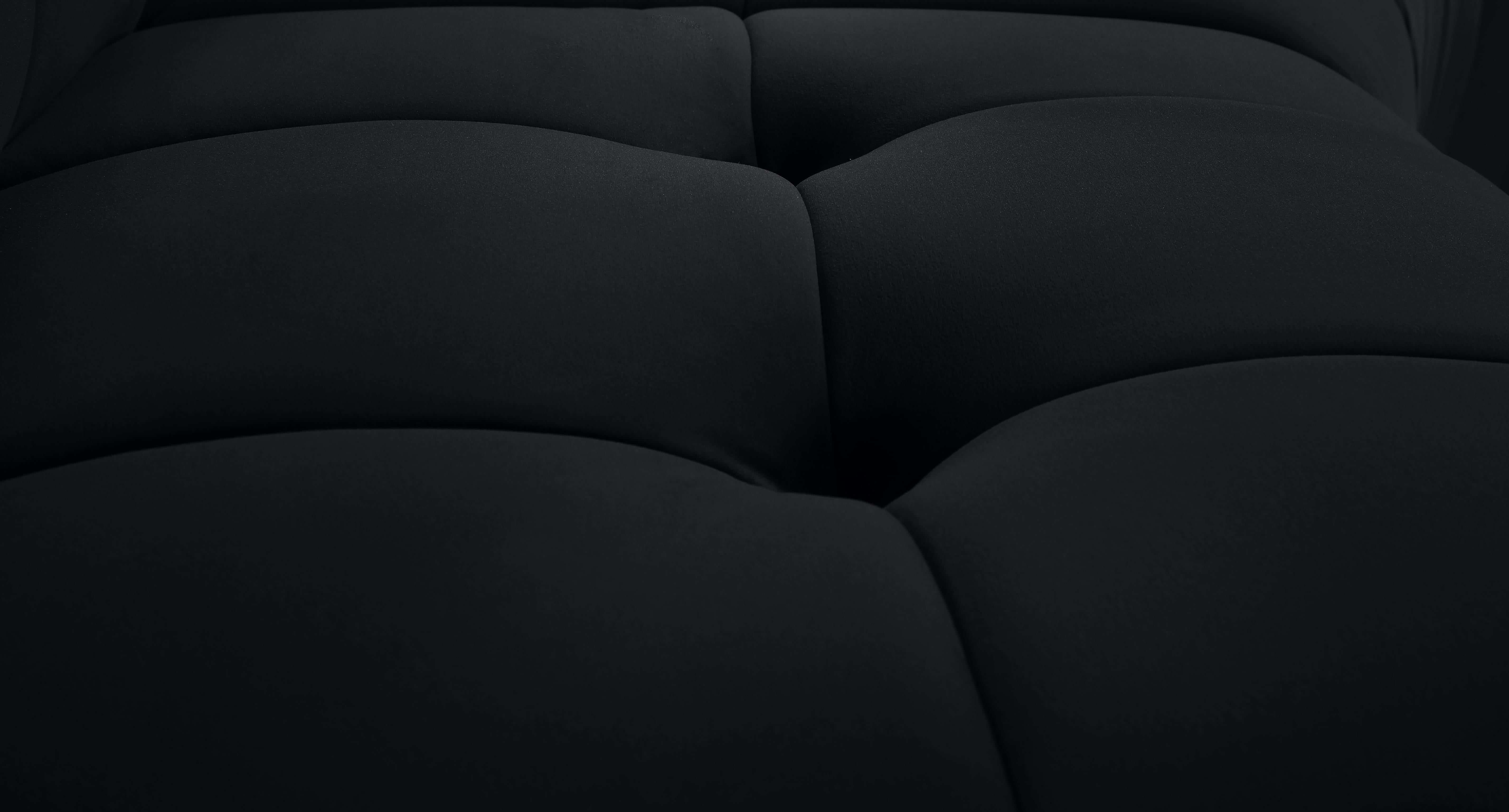 Limitless Black Velvet Modular Chair