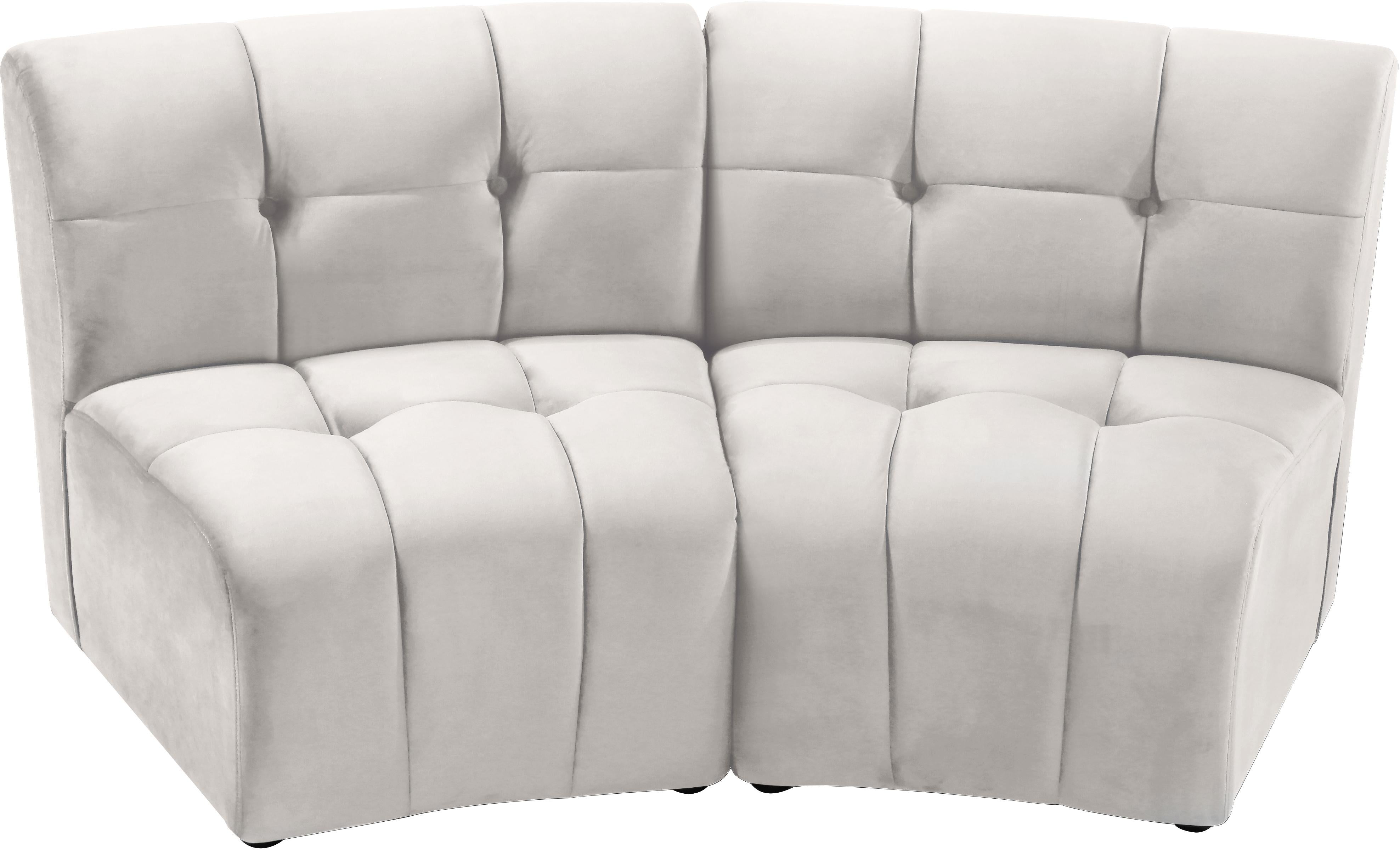 Limitless Cream Velvet 2pc. Modular Sectional