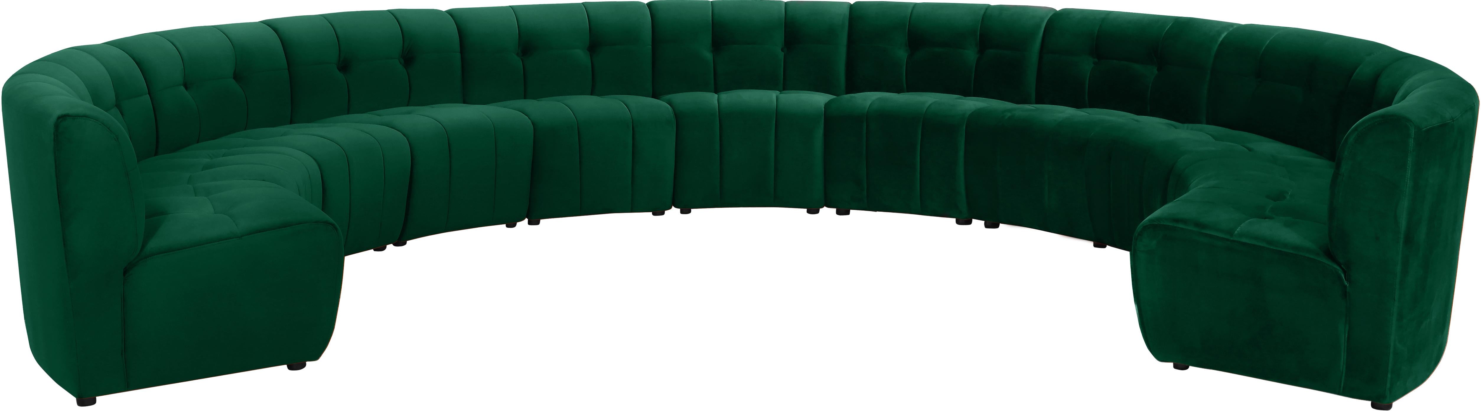 Limitless Green Velvet 11pc. Modular Sectional image