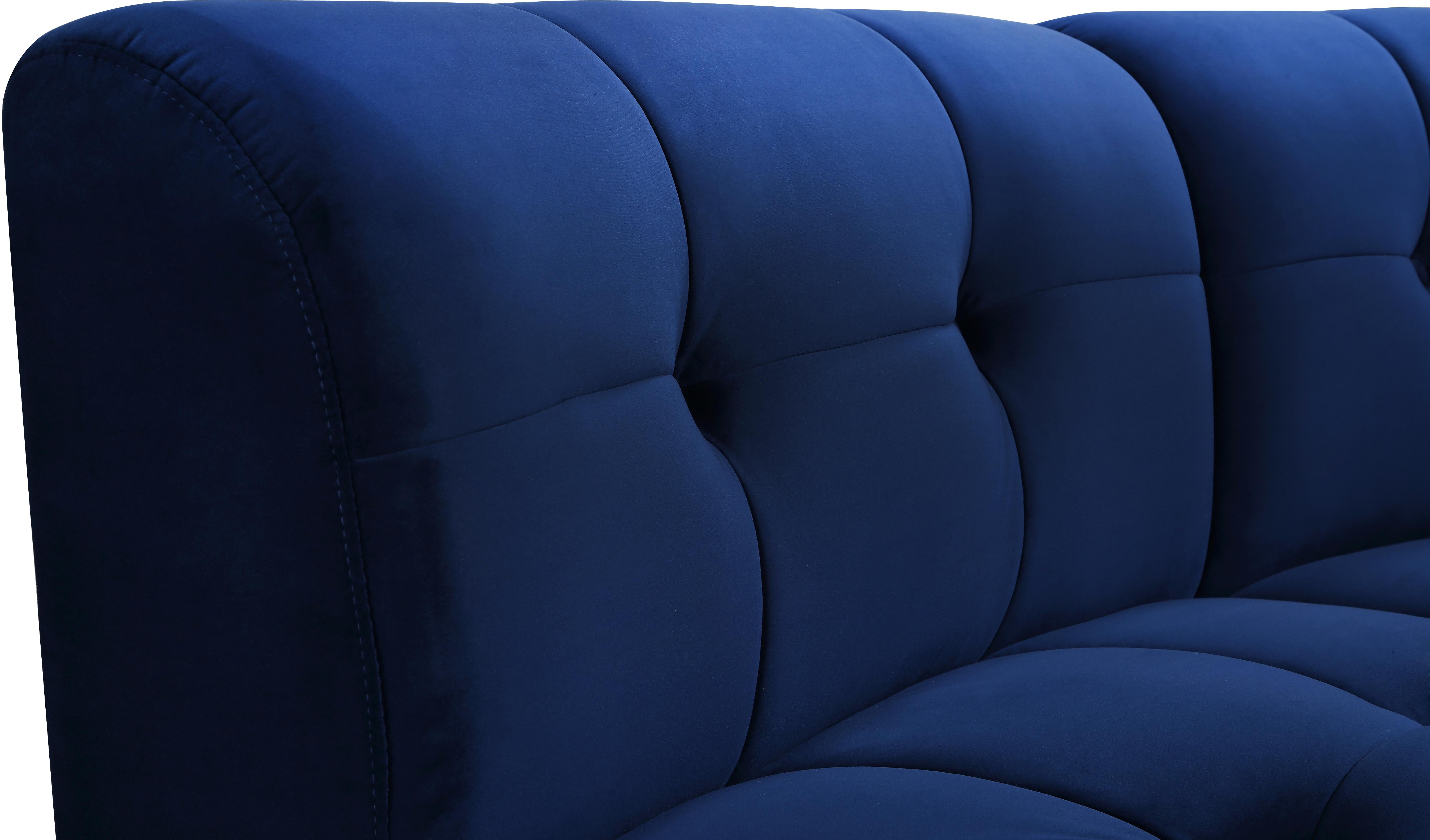 Limitless Navy Velvet 14pc. Modular Sectional