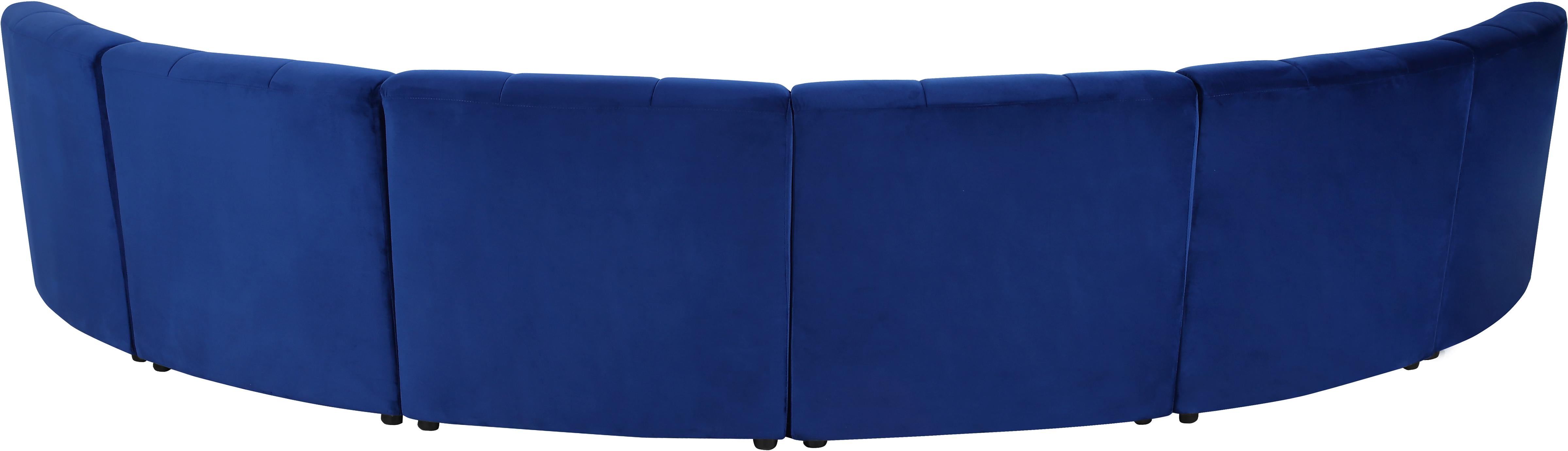 Limitless Navy Velvet 6pc. Modular Sectional