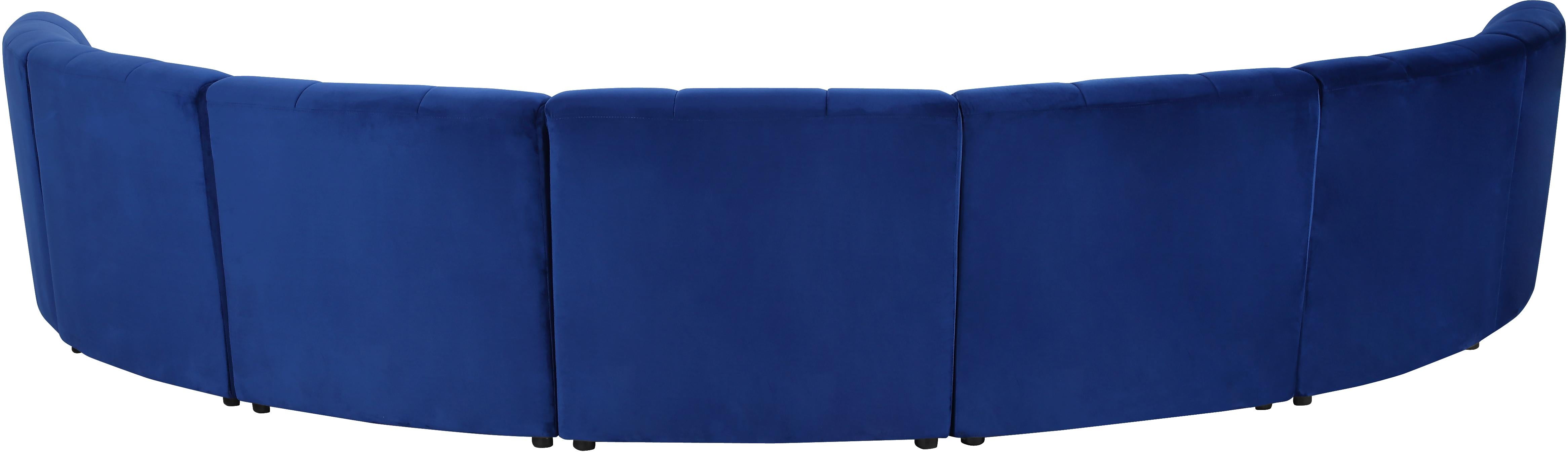 Limitless Navy Velvet 7pc. Modular Sectional