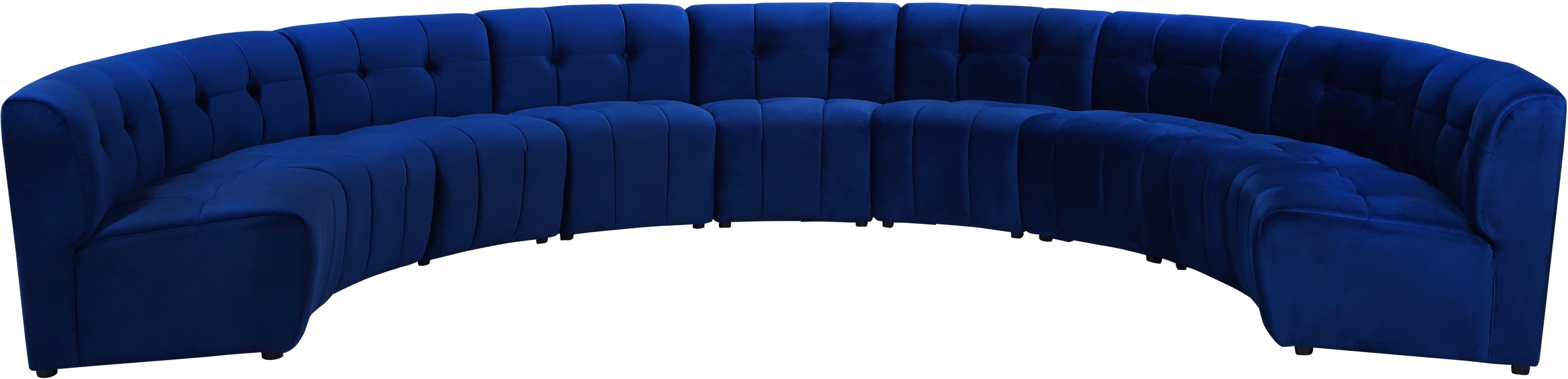 Limitless Navy Velvet 9pc. Modular Sectional image