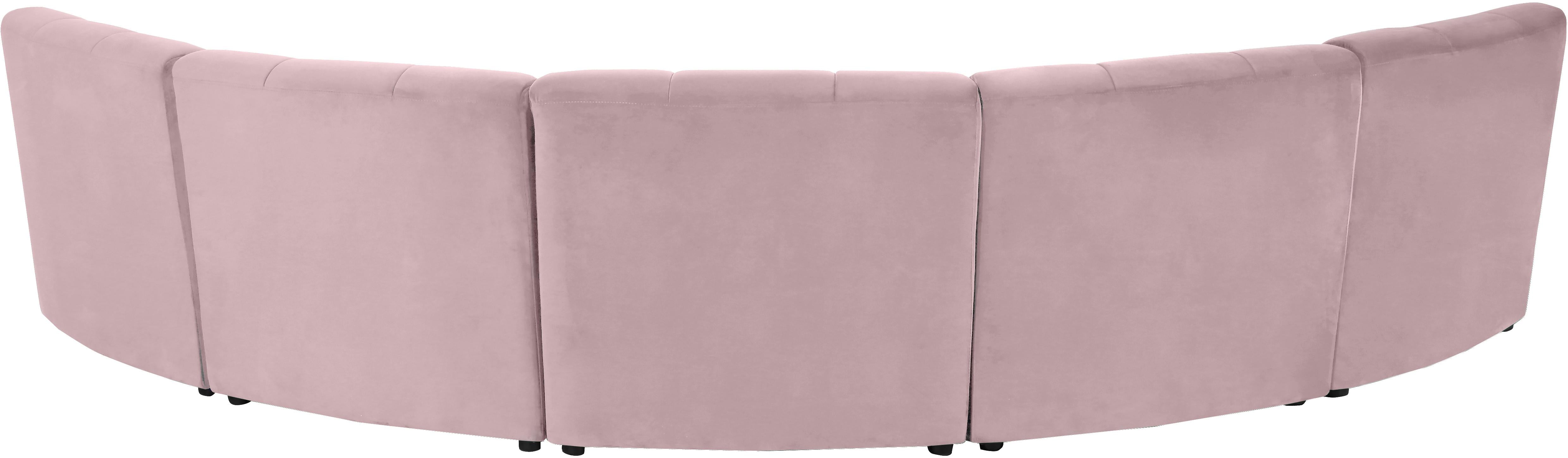 Limitless Pink Velvet 5pc. Modular Sectional