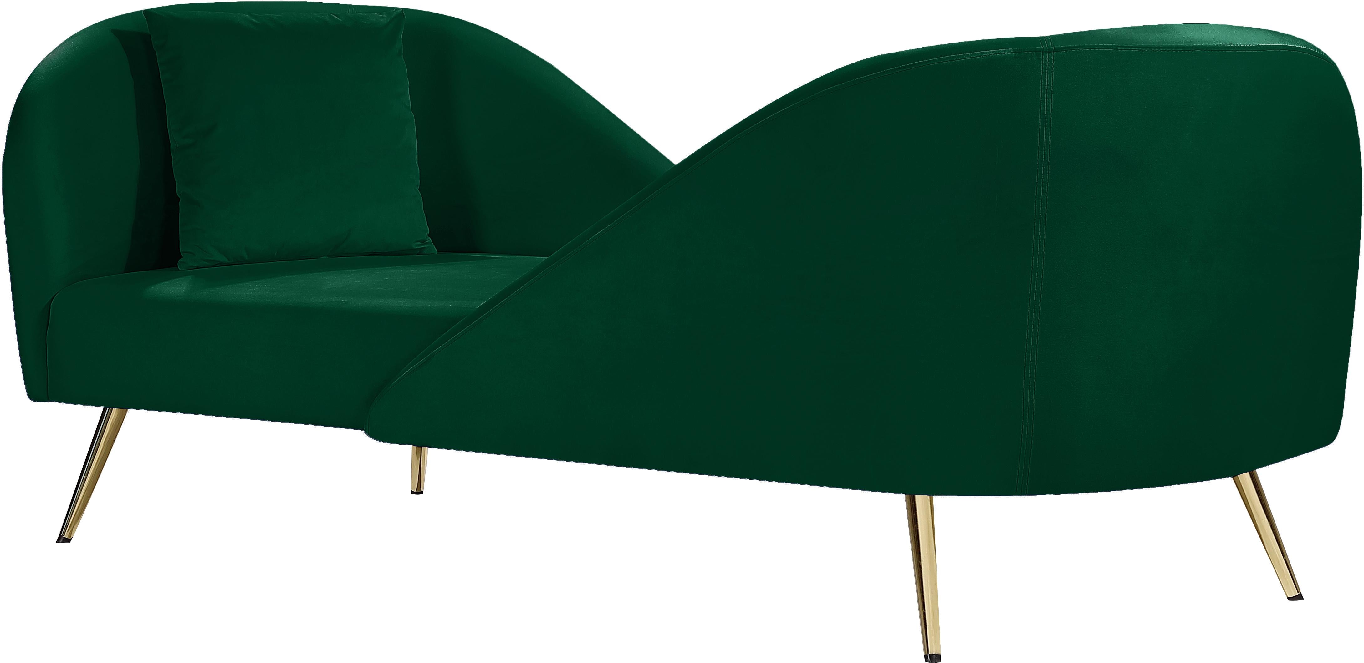 Nolan Green Velvet Chaise