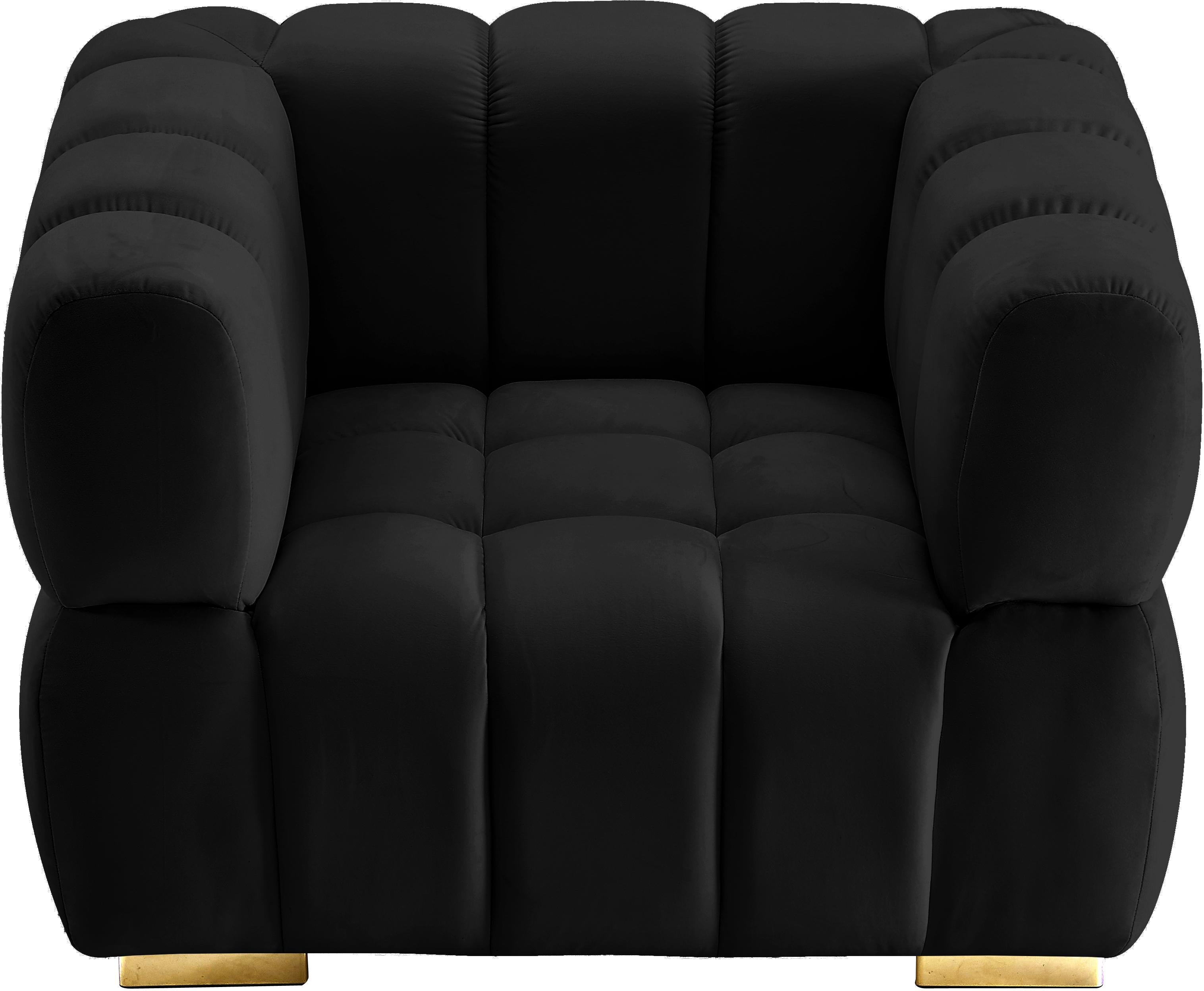 Gwen Black Velvet Chair